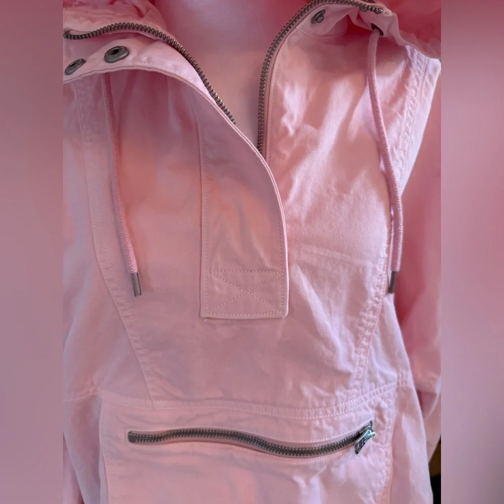 American Eagle Outfitters Light Pink Half Zip Pullover Jacket - Picture 5 of 8